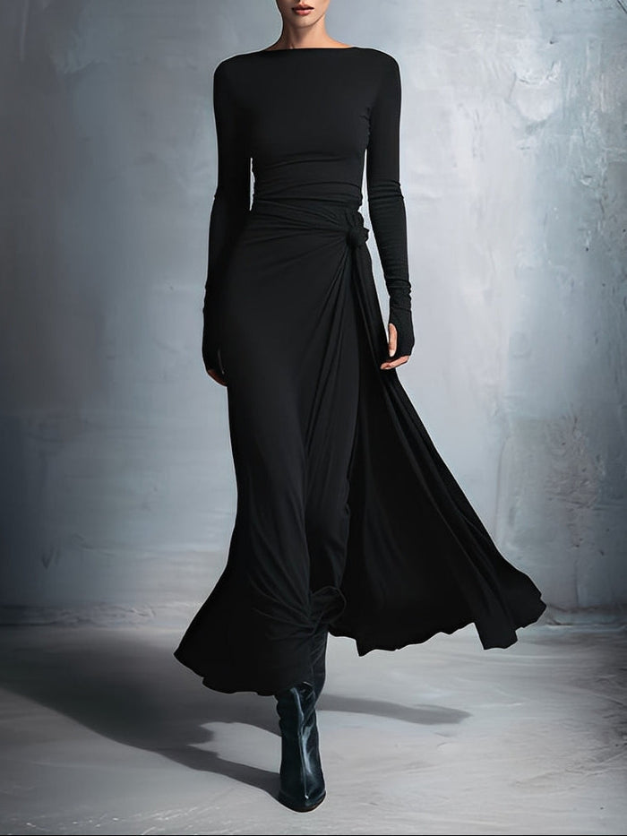 Joeena – Robe Maxi avec Nœud Latéral