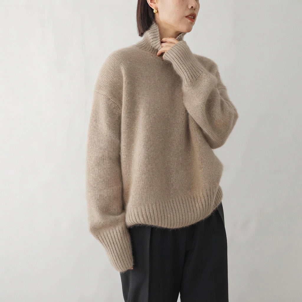 Lea - Pull féminin à col roulé tendance