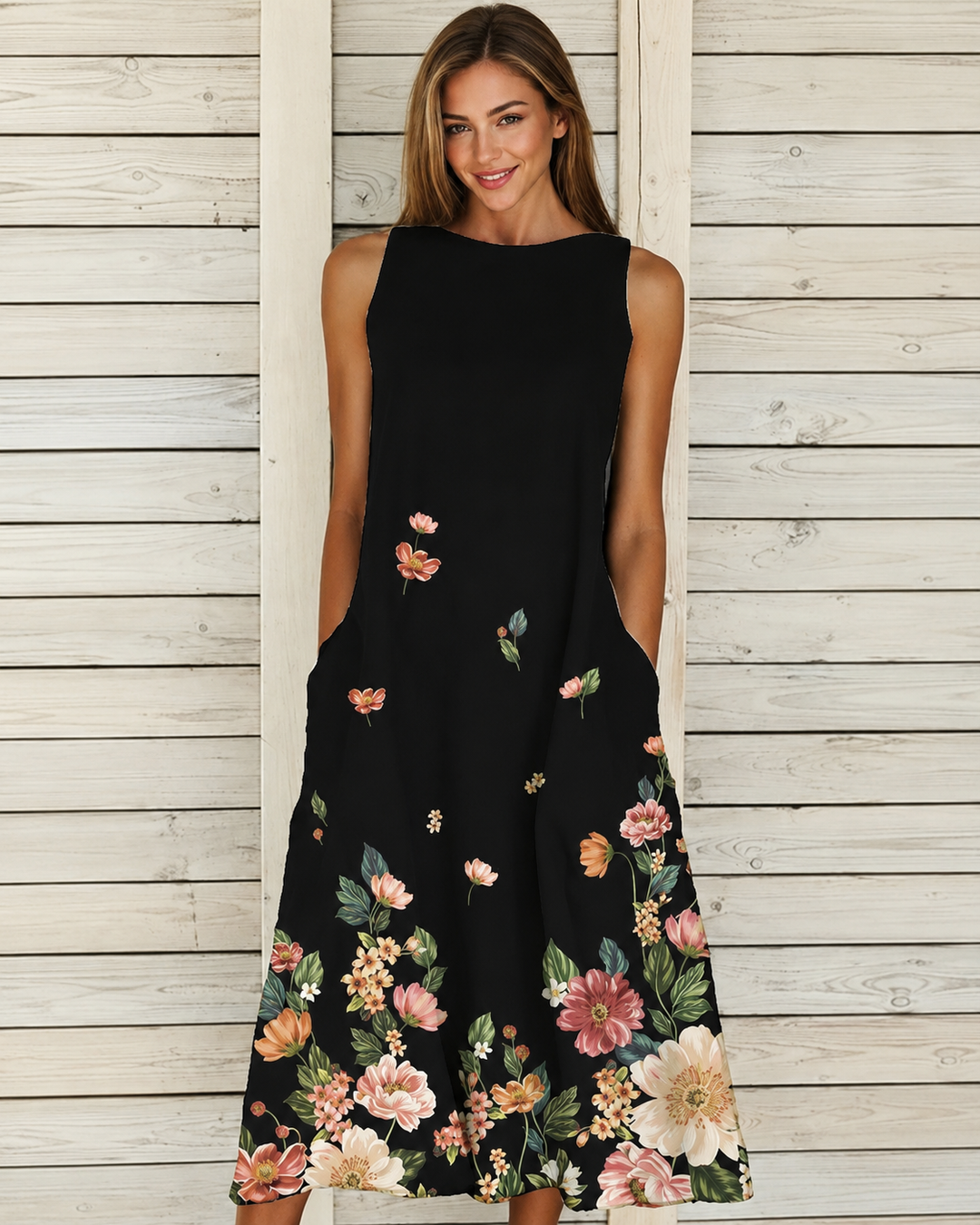 Denique - Robe midi inspirée vintage