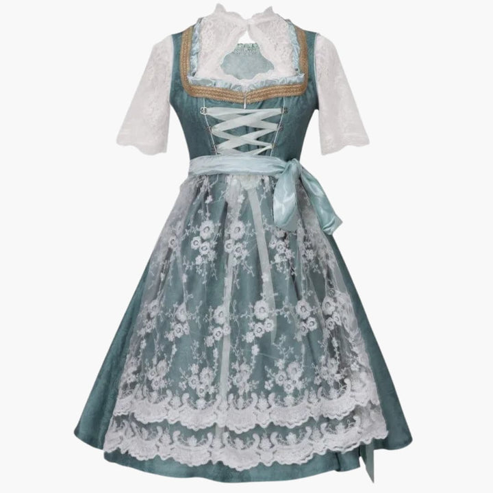 Robe Dirndl en dentelle avec blouse pour dames - Oktoberfest 2025
