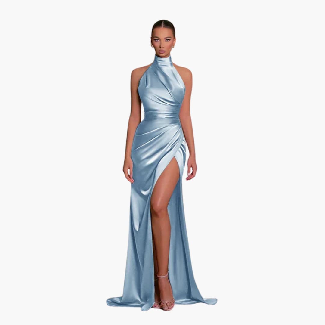 Robe de soirée en satin glamour - parfaite pour les événements de gala pour dames
