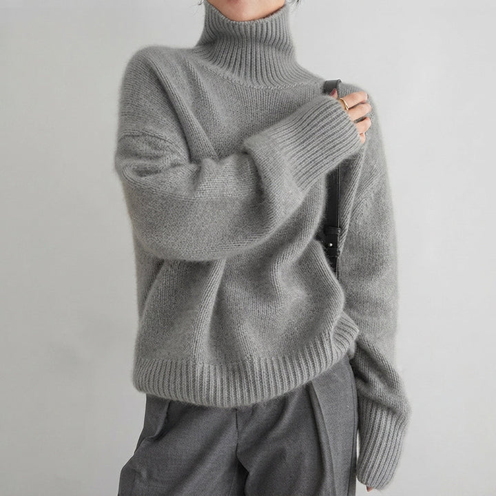 Lea - Pull féminin à col roulé tendance