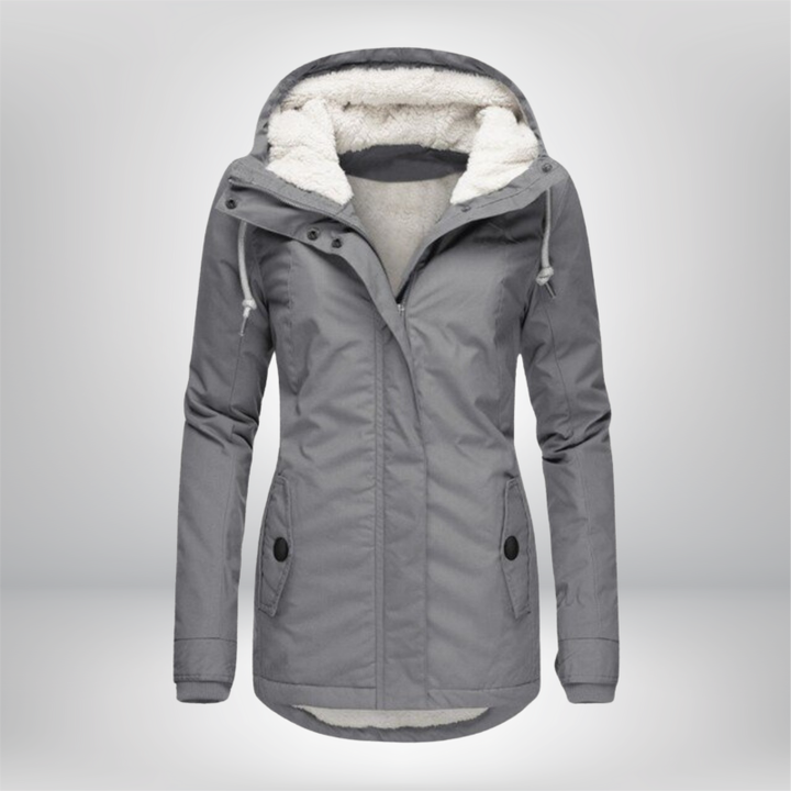 Veste d'hiver femme avec capuche | Veste de transition doublée