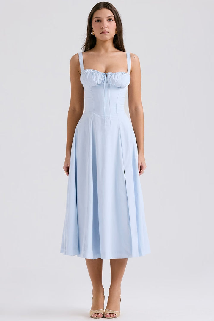 AURORA - Robe midi avec lacets