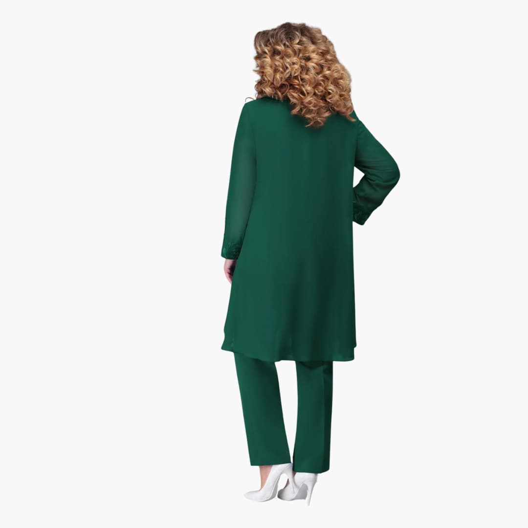 Ensemble 3 pièces brodé pour femmes