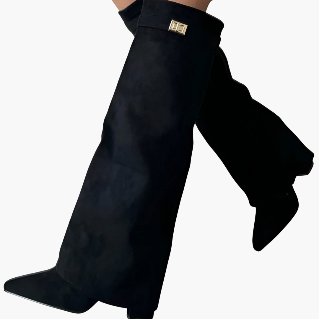 Bottes pour femmes à hauteur de genou avec boucle - Bottes élégantes