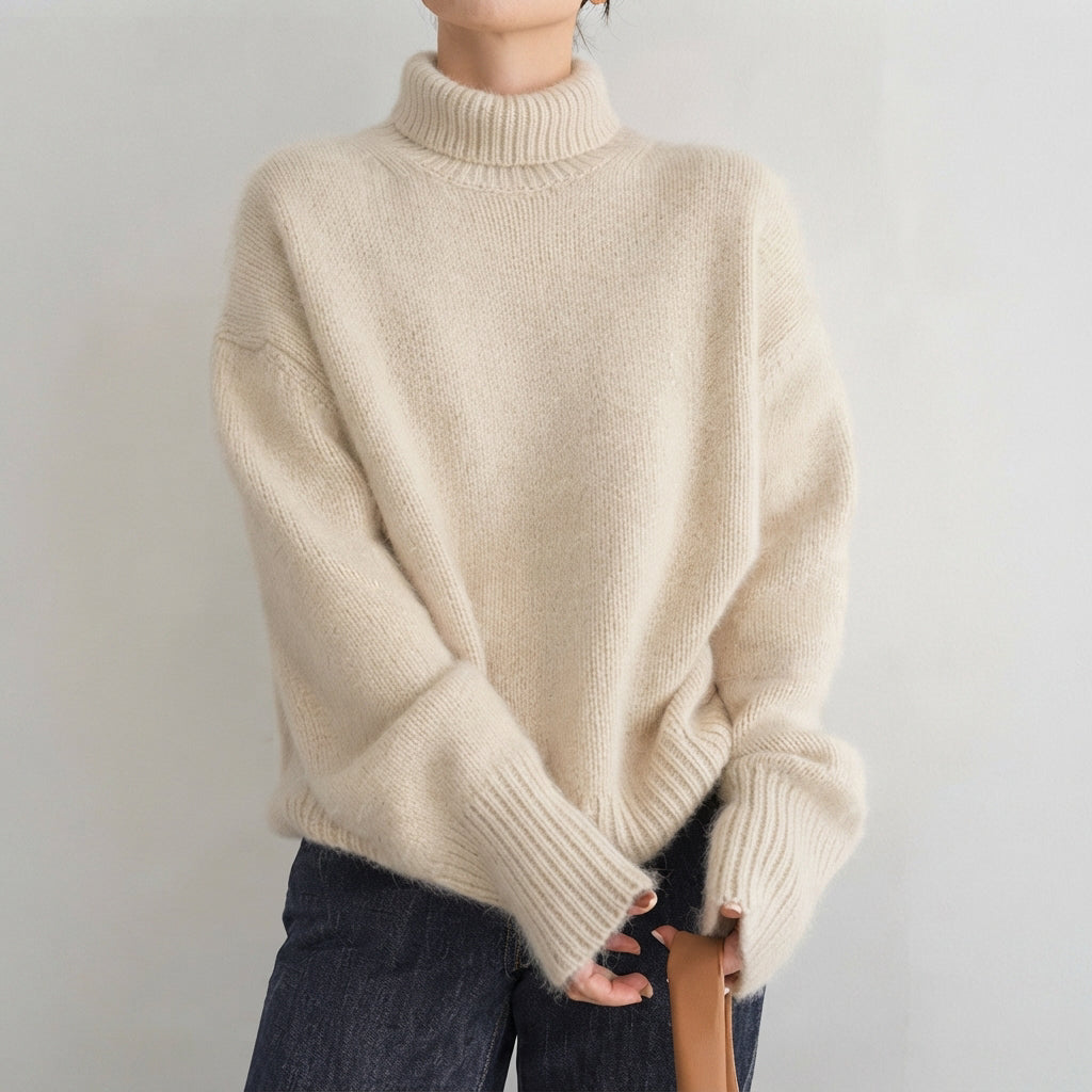 Lea - Pull féminin à col roulé tendance
