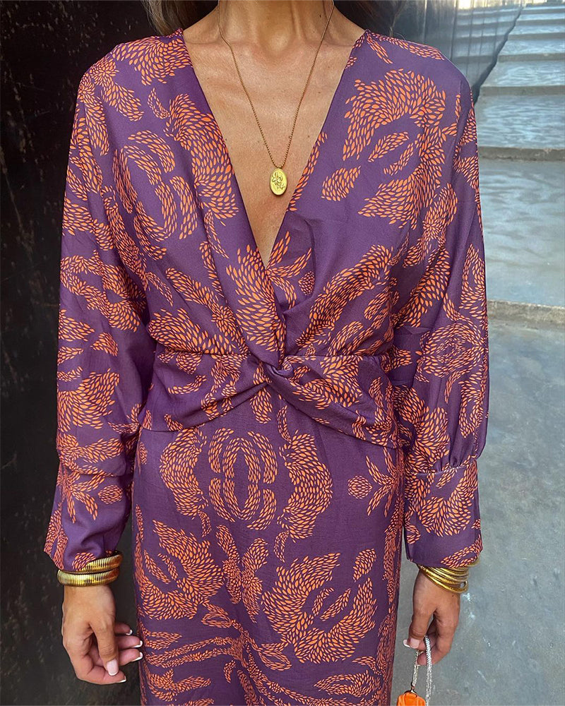 MAYLORA™ | Robe midi élégante au design baroque