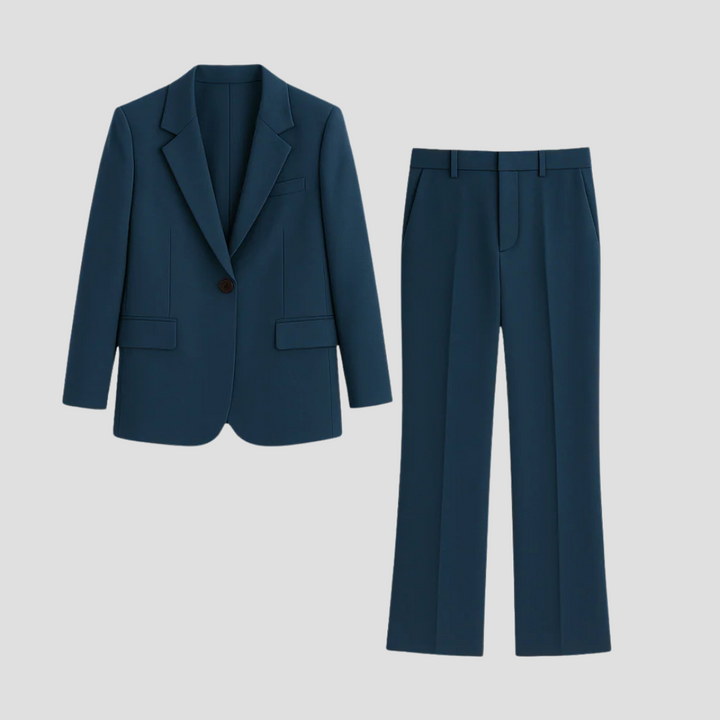Ensemble de Tailleur Femme Laura - Blazer Long et Pantalon