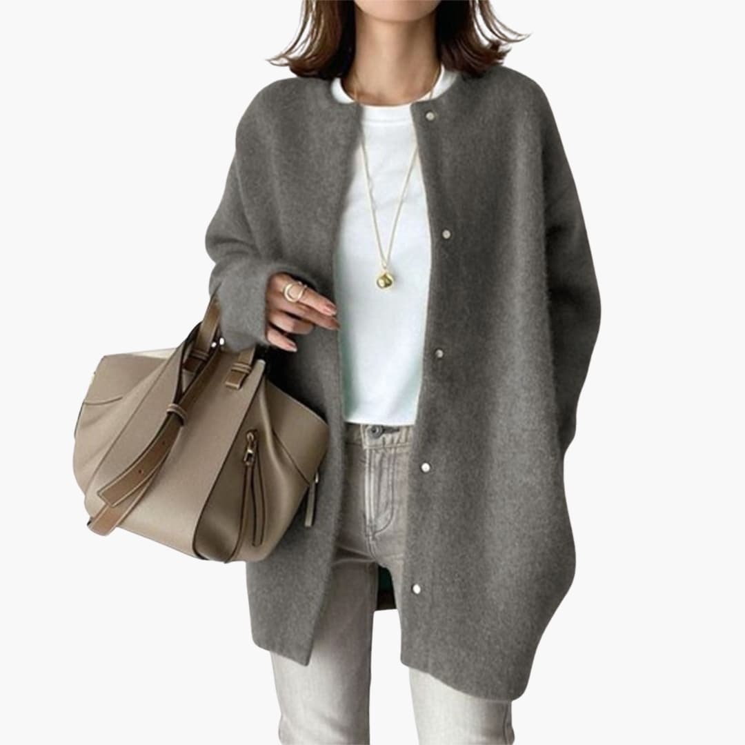 Manteau en laine avec ceinture pour femmes