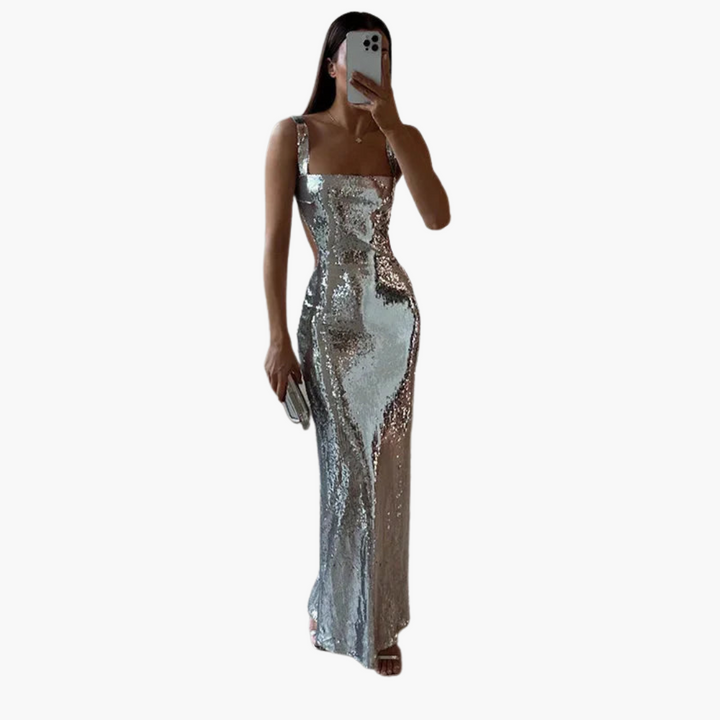 Robe de soirée pour femmes - Robe en sequins glamour