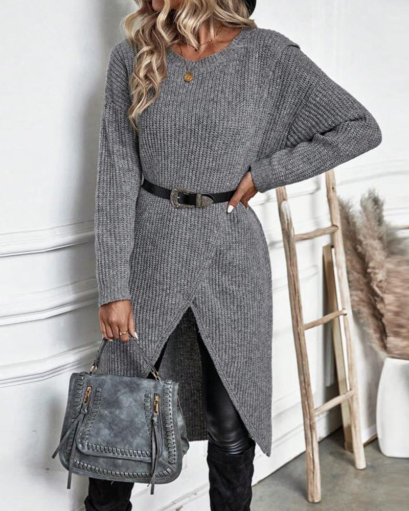 Elin | Robe en tricot élégante pour femmes, longue et confortable à porter