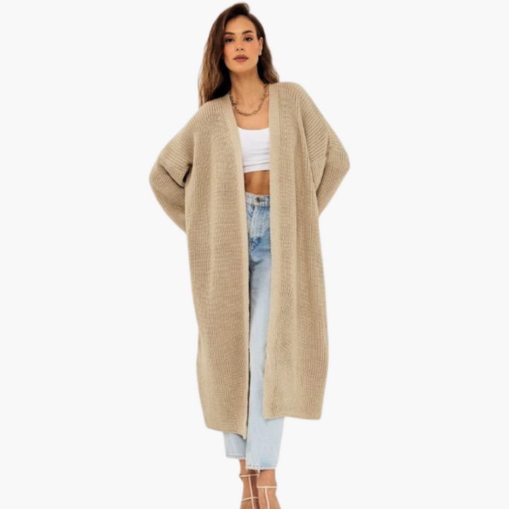Gilet long pour femmes avec devant ouvert