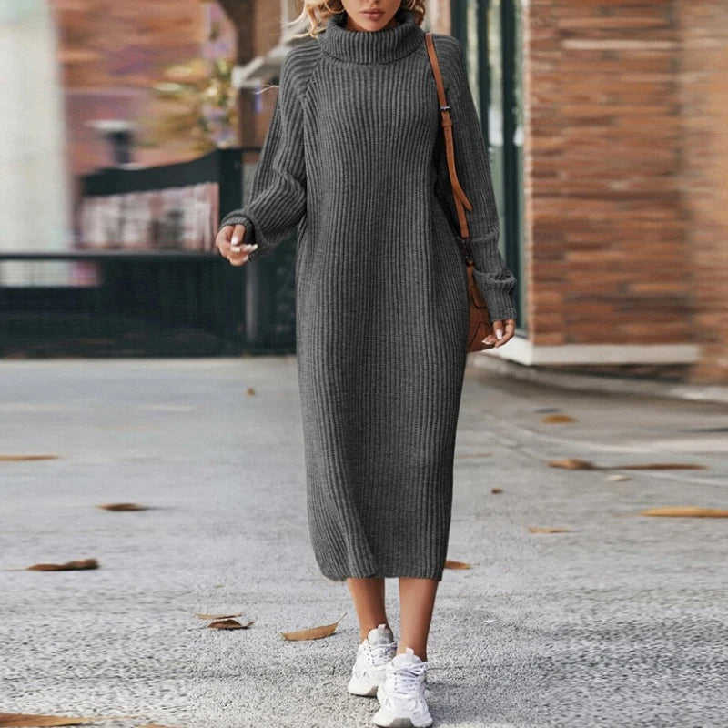 Dina | Robe tricotée longue pour femmes moderne et élégante