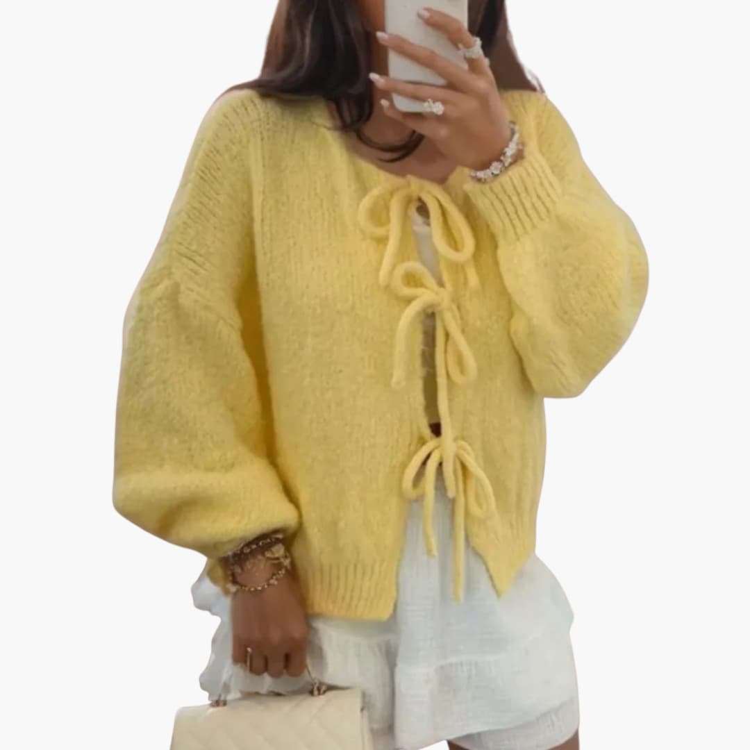 Gilet avec fermeture à nœud pour femmes