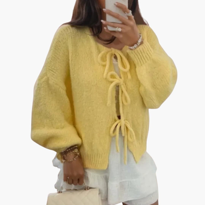 Gilet avec fermeture à nœud pour femmes