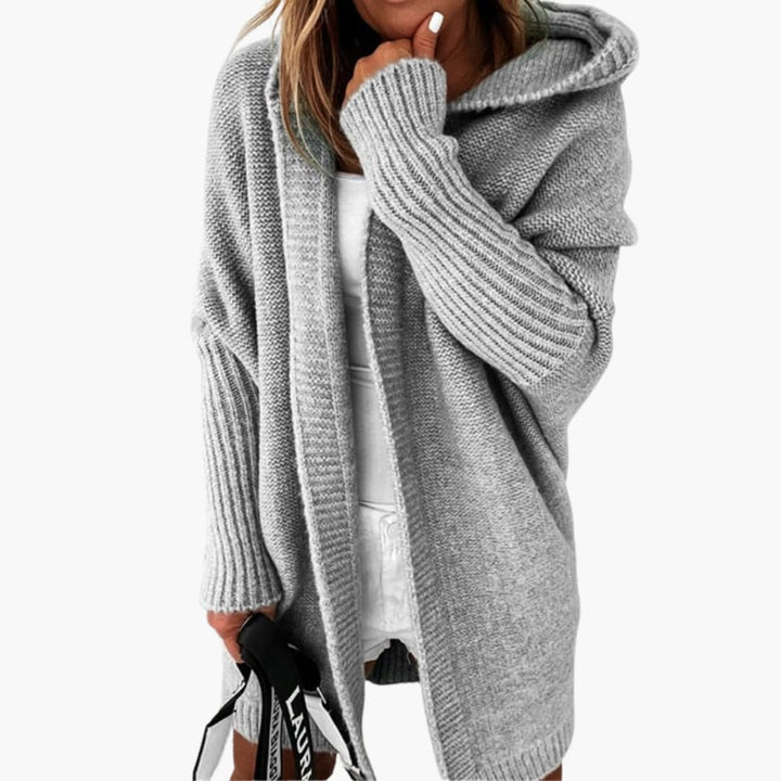 Cardigan en tricot avec capuche pour femmes