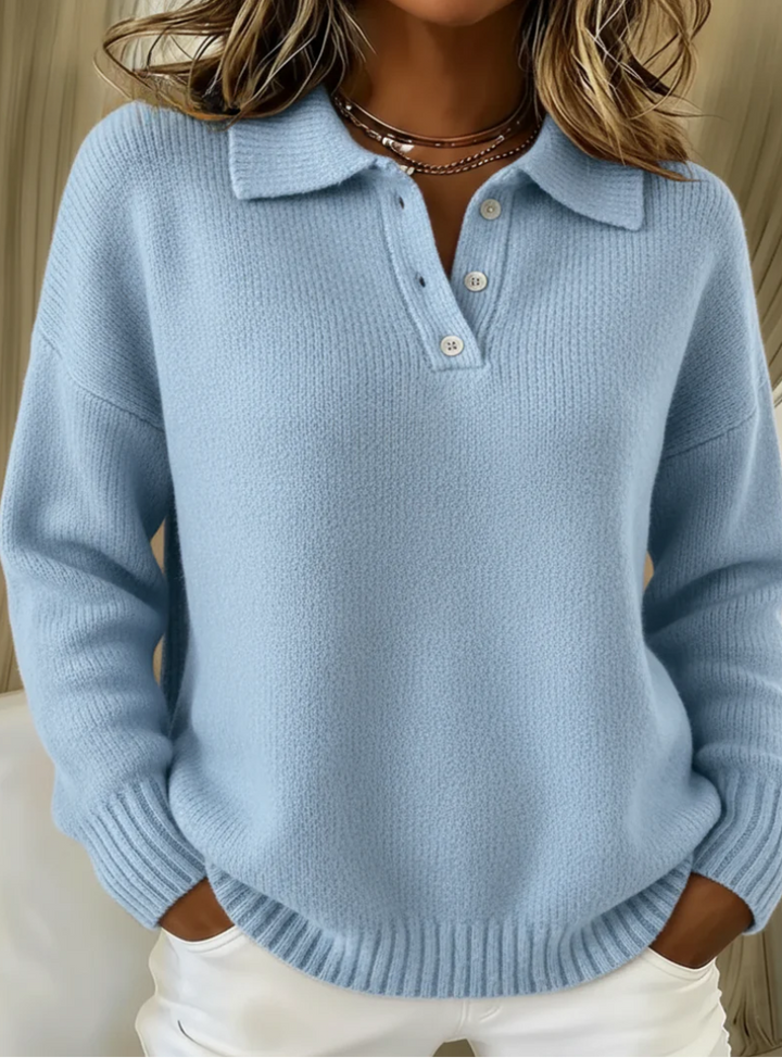 Mara | Pull en maille élégant pour femmes avec col polo