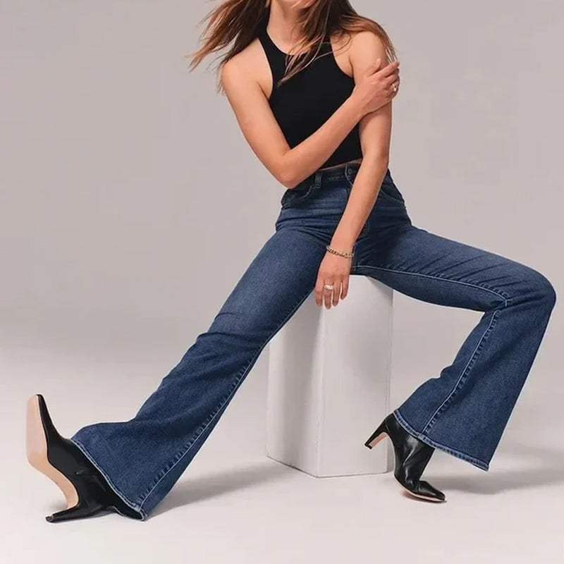 Victoria - Jean évasé taille haute pour femmes