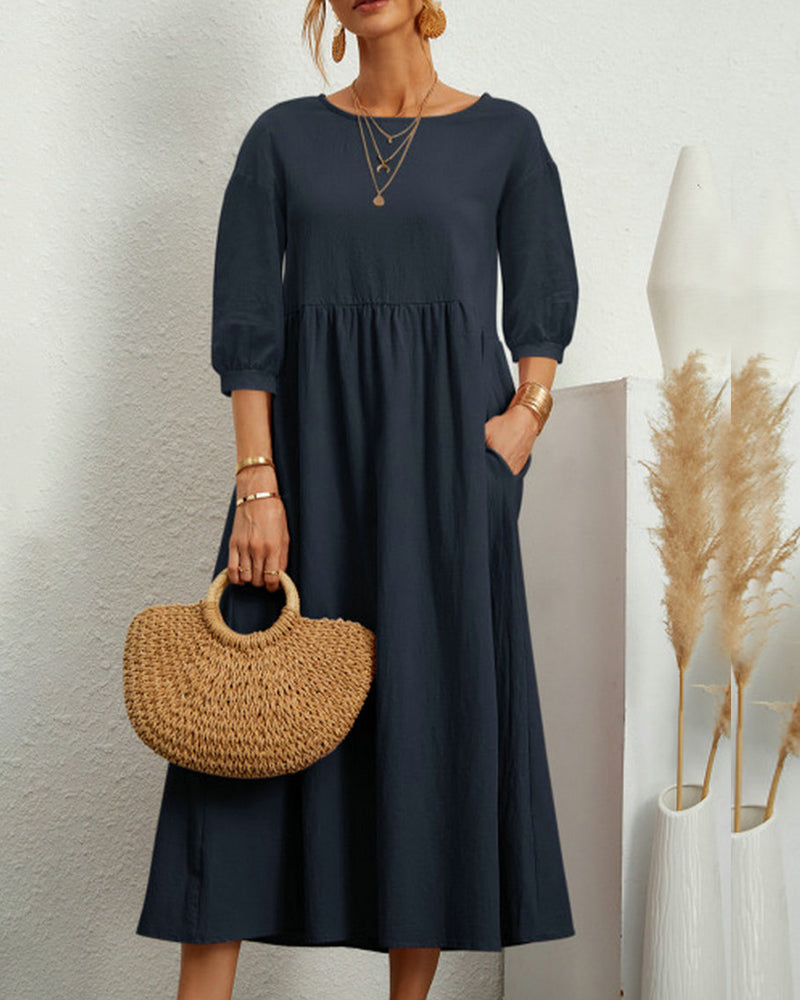Robe maxi unie pour femmes