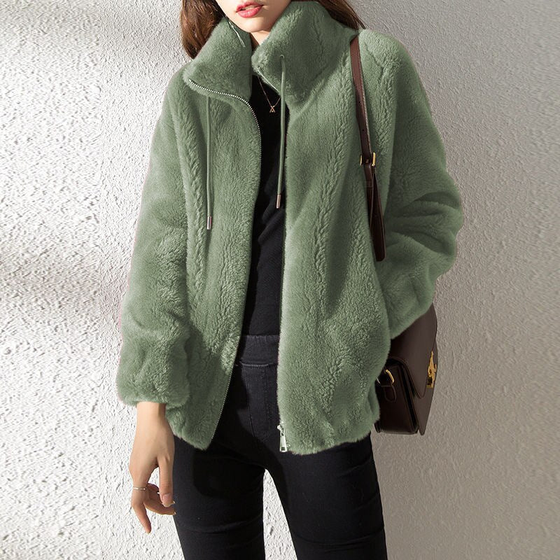 Veste d'hiver pour femmes avec fermeture éclair