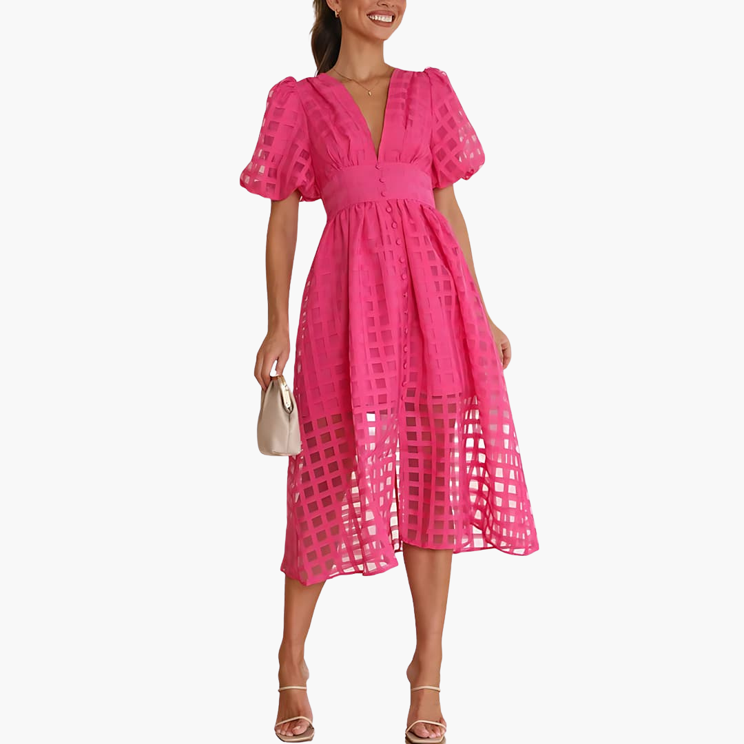 Robe midi élégante pour femmes - Robe chic d'été