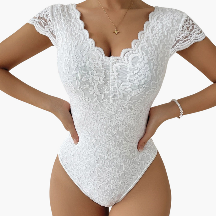 Body en dentelle pour femmes - Décolleté en V élégant