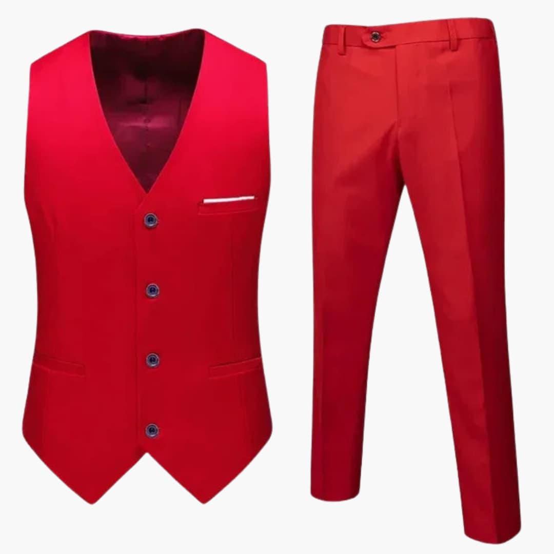 Costume moderne pour invité de mariage - pour hommes avec gilet et pantalon