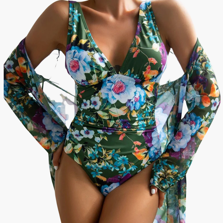 Maillot de bain enveloppant - Une pièce pour femmes avec contrôle du ventre