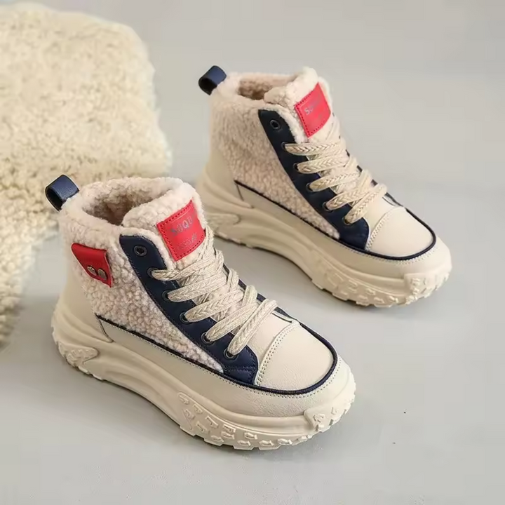 FrostWalk™ – Bottes d'hiver plates et doublées pour femmes avec doublure en peluche