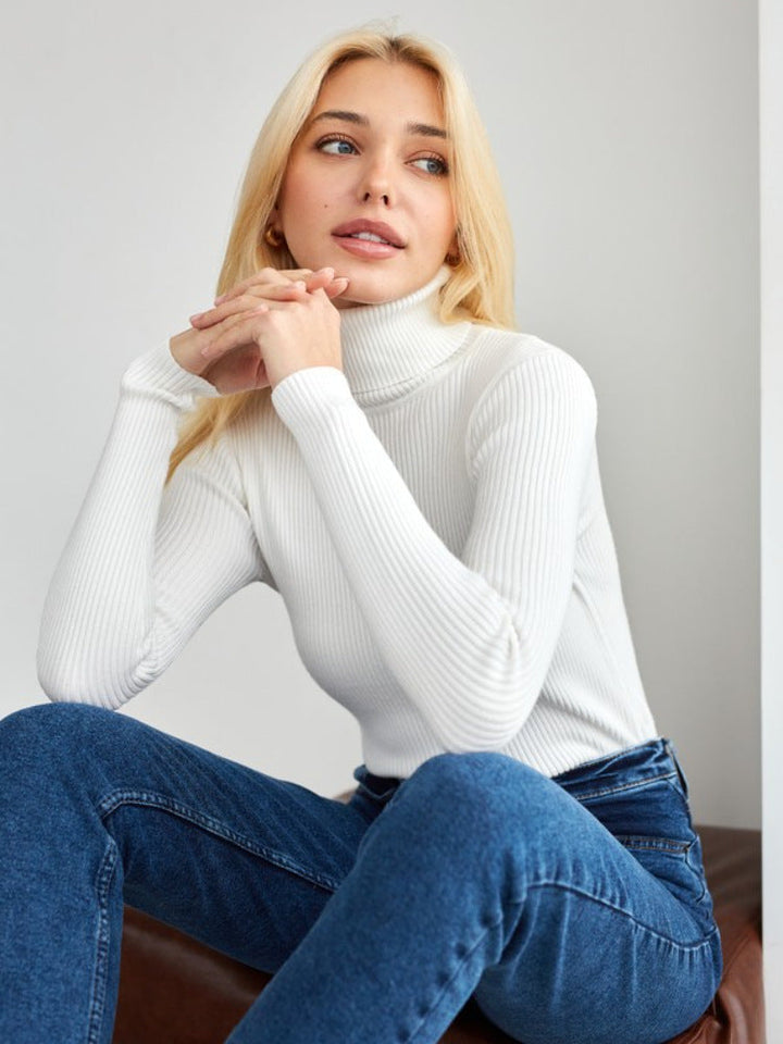 Pull à col roulé classique pour femmes | Décontracté