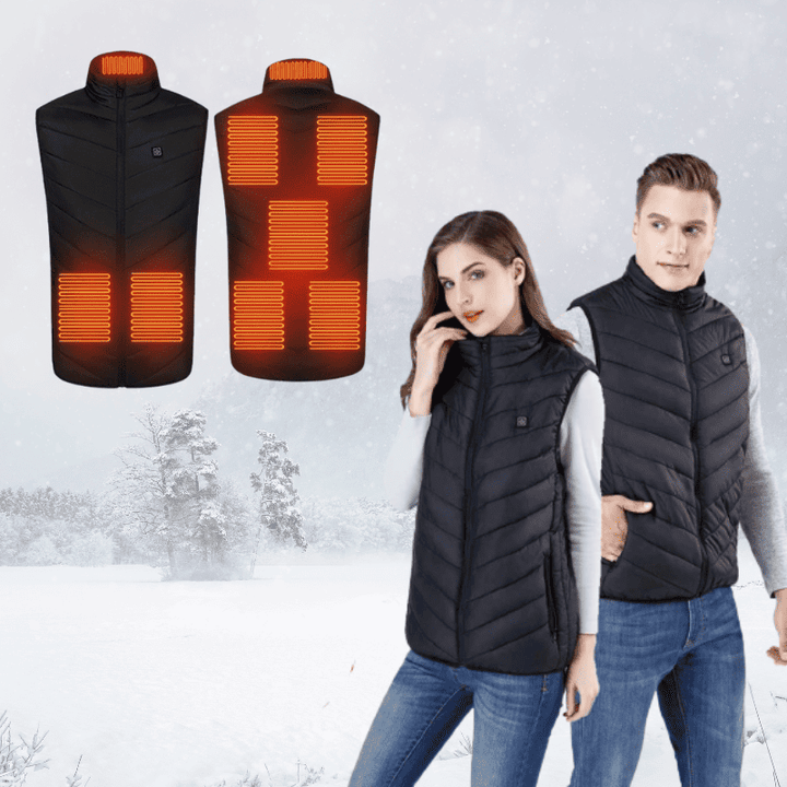 Gilet chauffant unisexe avec température réglable – Veste d'hiver électrique pour femmes et hommes
