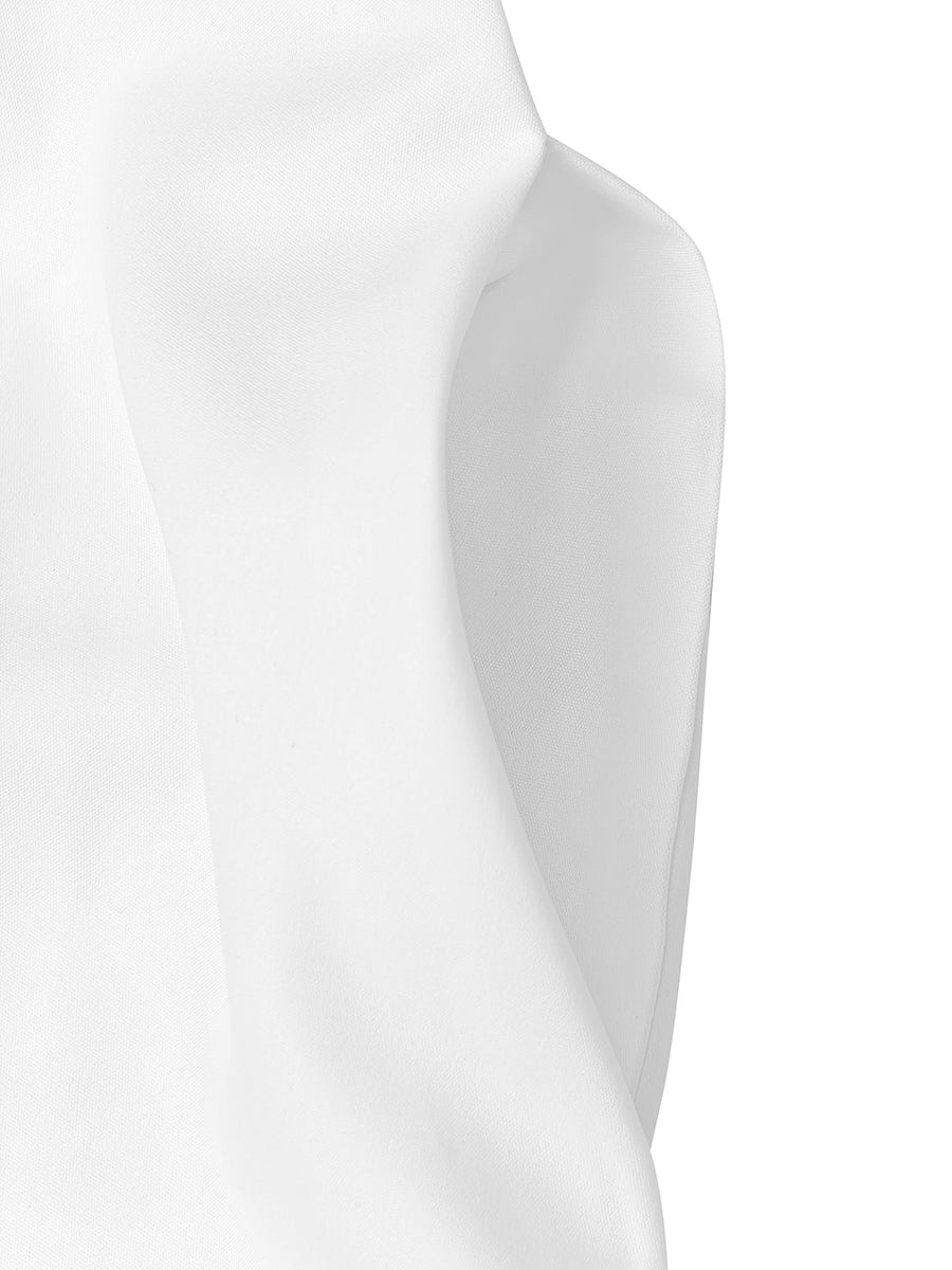 Robe mi-longue ample boutonnée imprimée à manches longues, à poches, à col revers