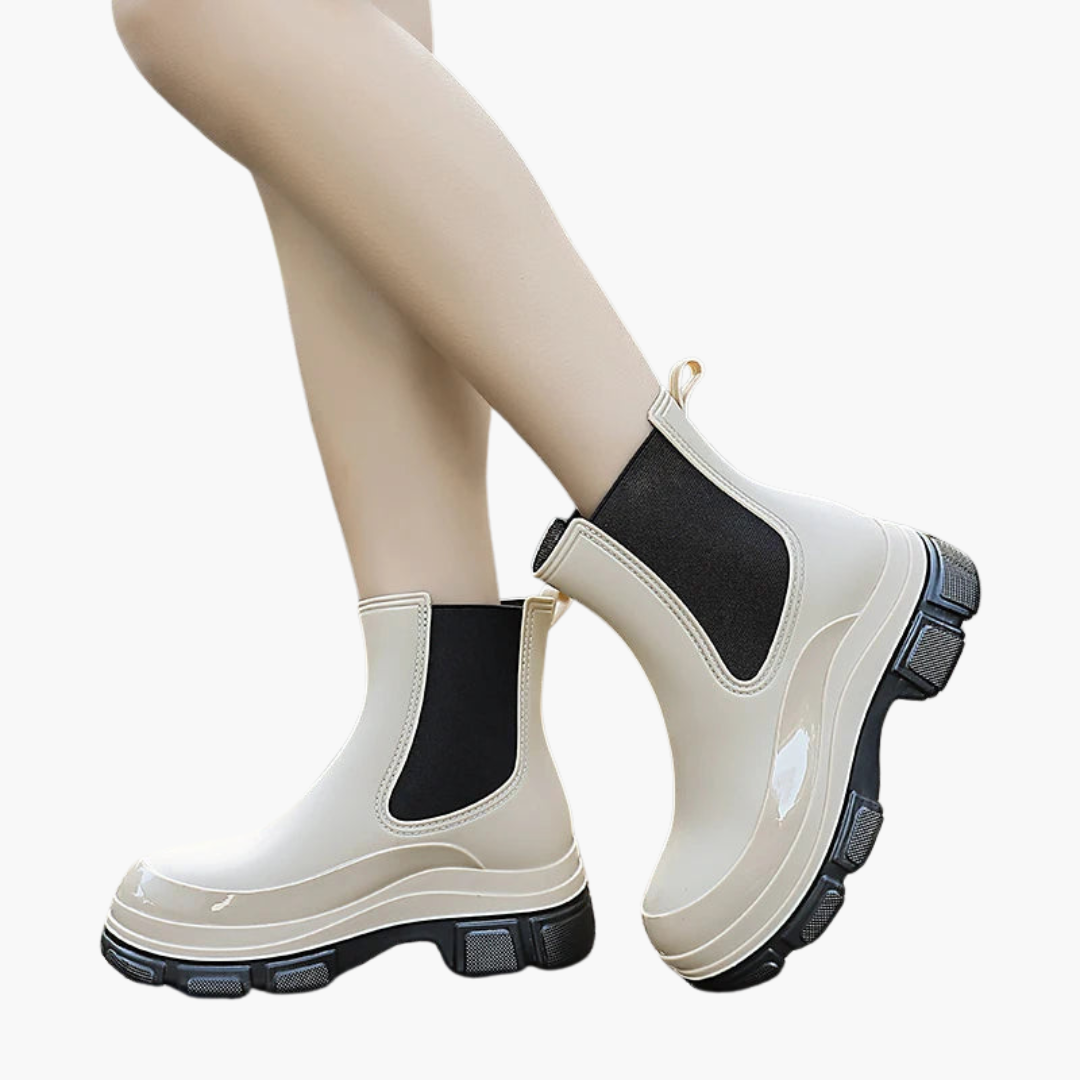 Bottes Chelsea pour femmes avec empiècements élastiques et semelle structurée
