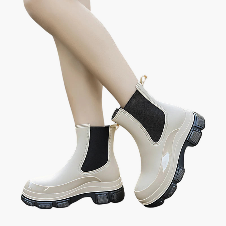 Bottes Chelsea pour femmes avec empiècements élastiques et semelle structurée