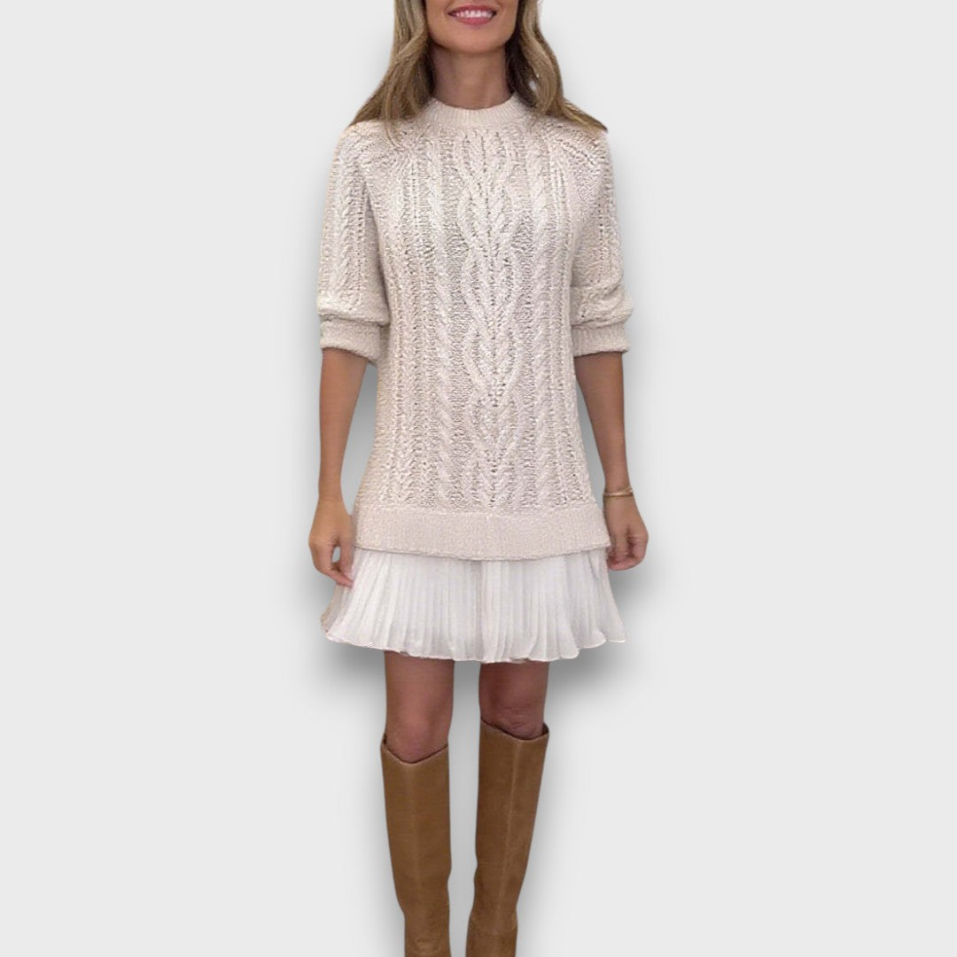 Valentina – Robe en tricot avec ourlet en tulle