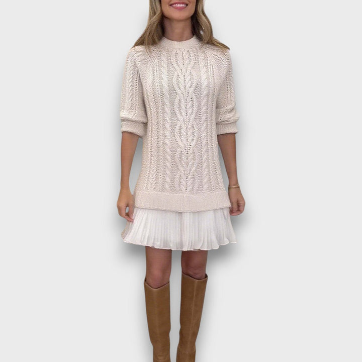 Valentina – Robe en tricot avec ourlet en tulle