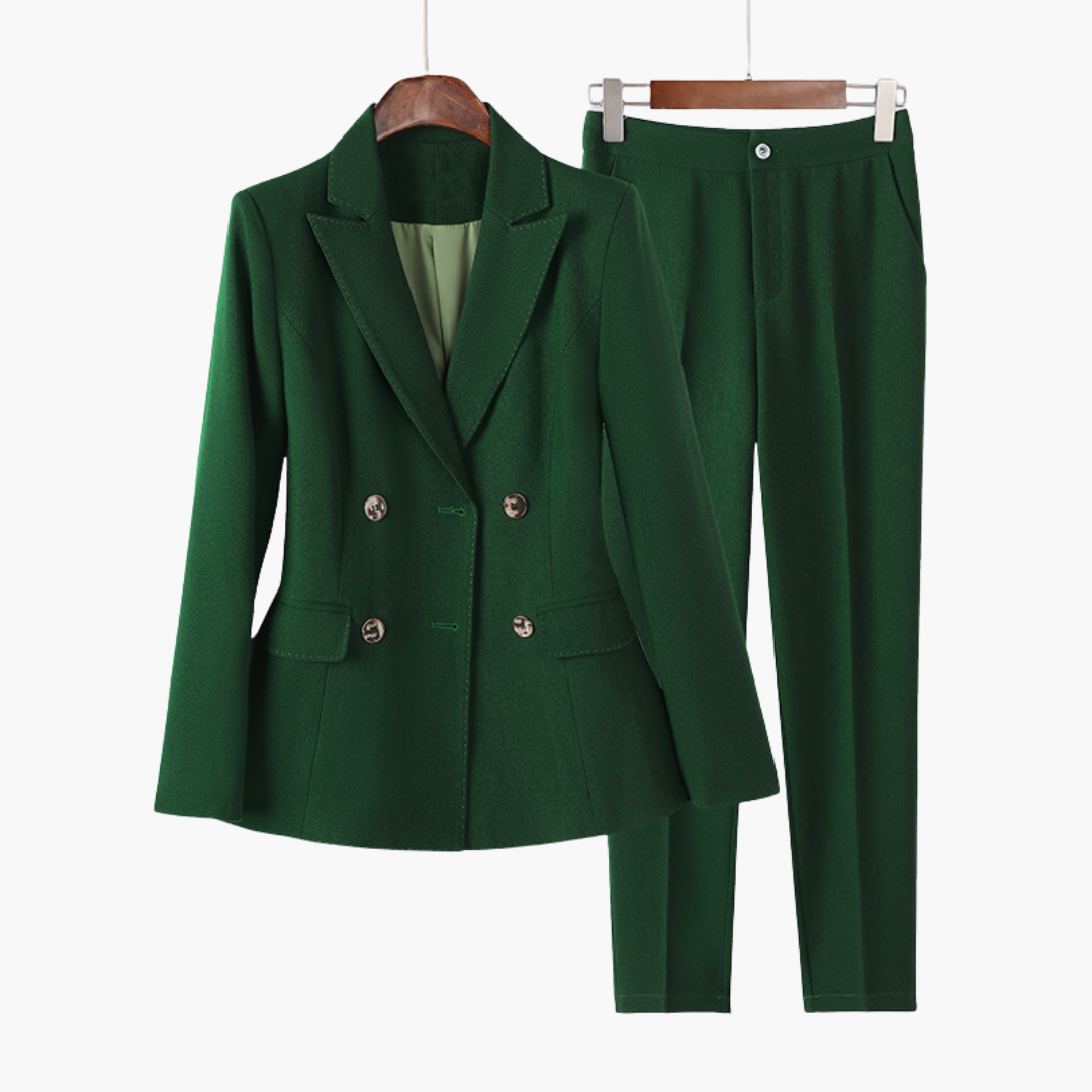 Blazer élégant en deux pièces pour femmes - Blazer et pantalon