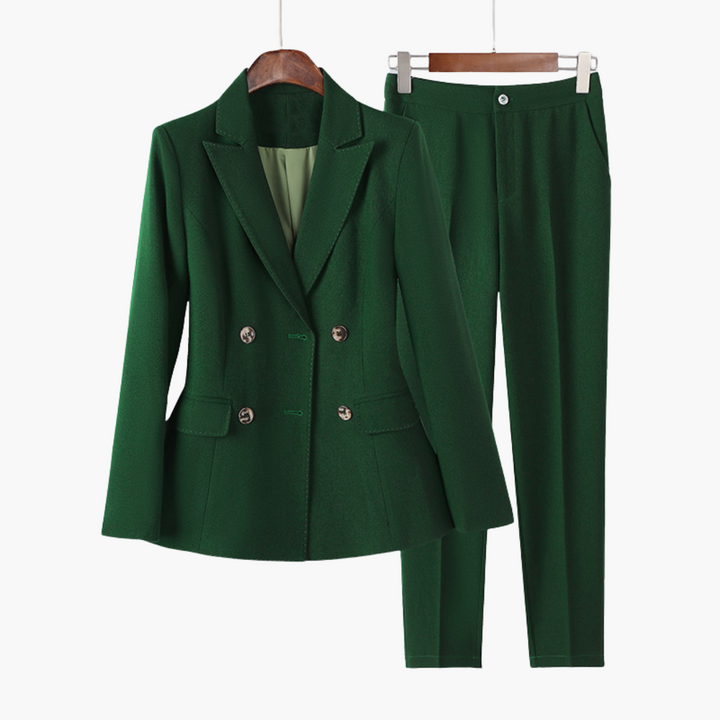 Blazer élégant en deux pièces pour femmes - Blazer et pantalon