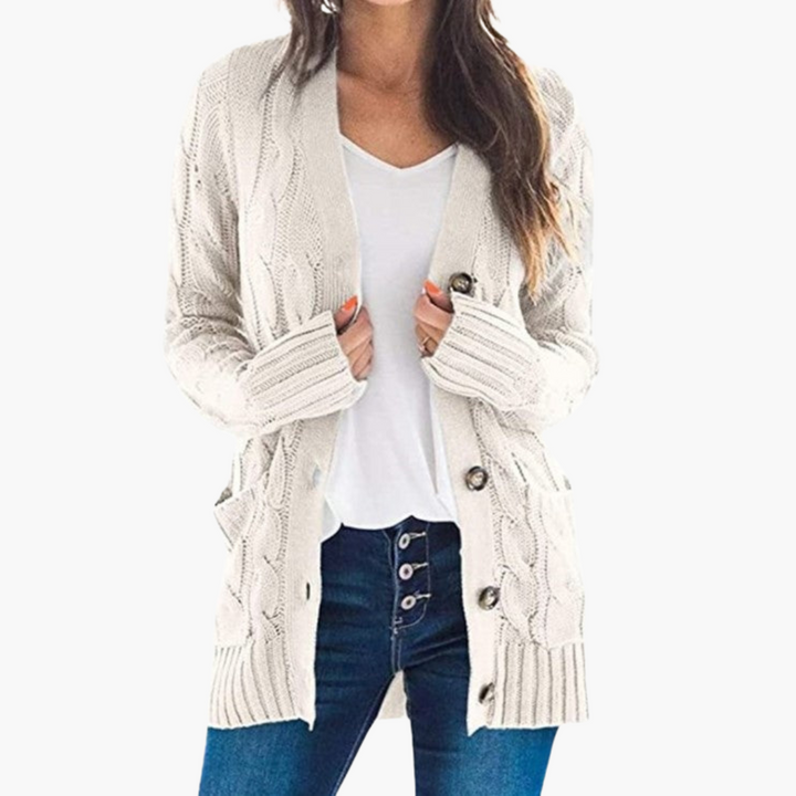 Gilet pour femmes avec fermeture à boutons et poches avant