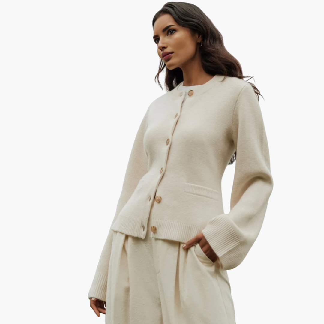 Gilet pour femmes avec boutons et col rond
