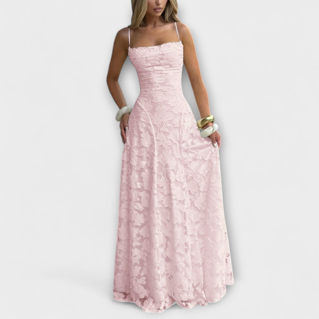 Emberly - Robe maxi en jacquard élégante pour des occasions spéciales