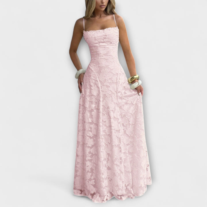 Emberly - Robe maxi en jacquard élégante pour des occasions spéciales