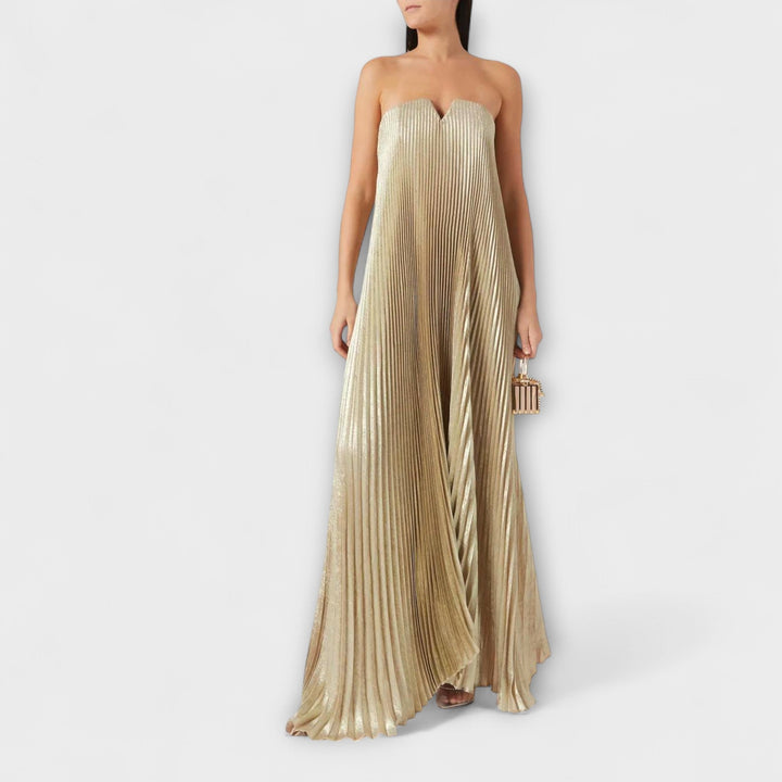 Michelle - Robe Maxi Sweetheart avec Fleurs d'Orange