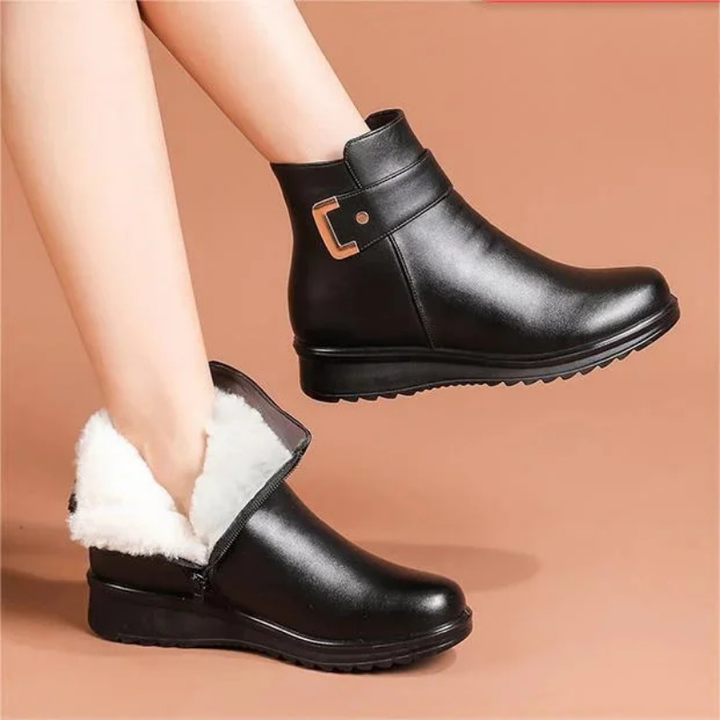 Bottines d'hiver pour femmes | Doublées et avec détail de boucle