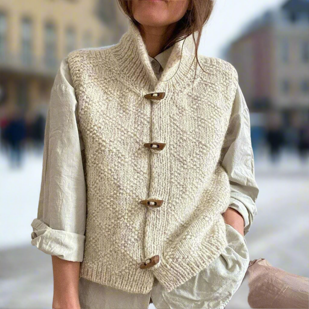 Gilet sans manches en tricot luxueux, doux et polyvalent pour femmes