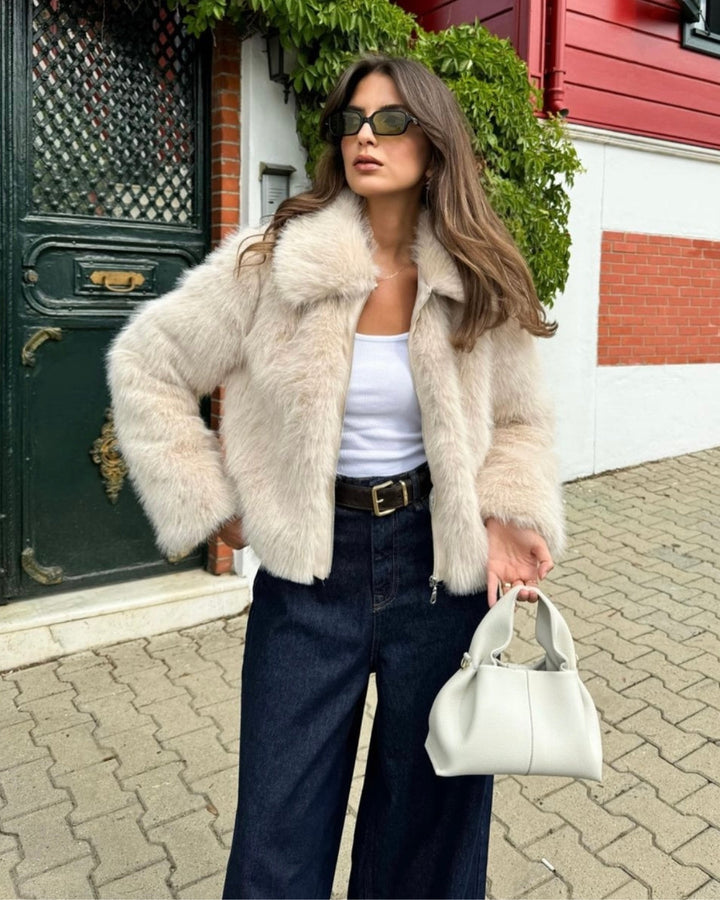 Valeria | Manteau luxueux en fausse fourrure douce pour femmes