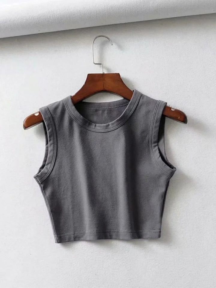 Débardeur Tank Crop Top sans manches