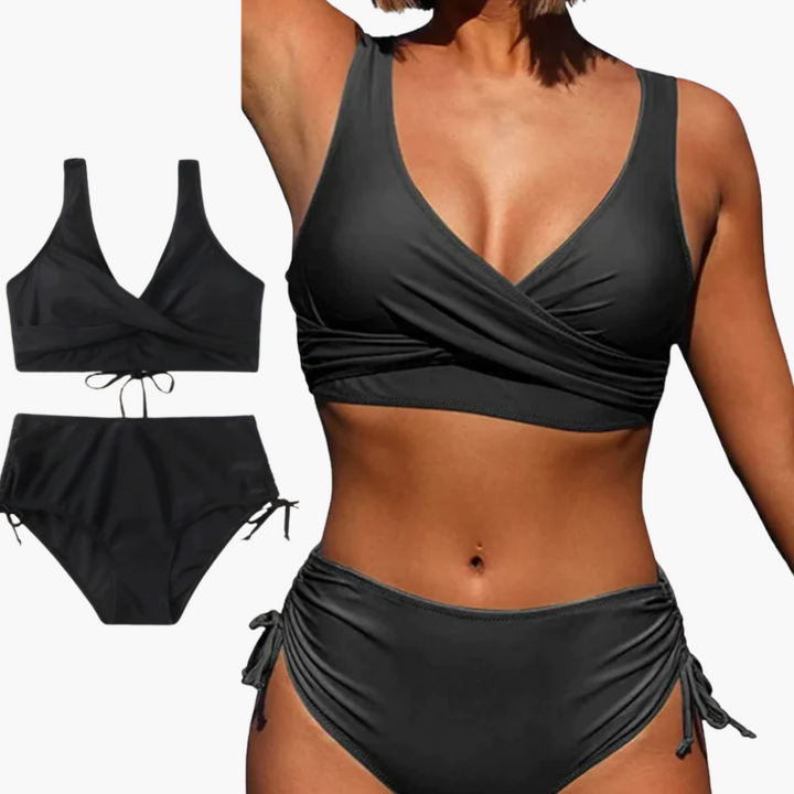Ensemble Bikini Deux Pièces - Maillot de bain pour femmes avec taille haute