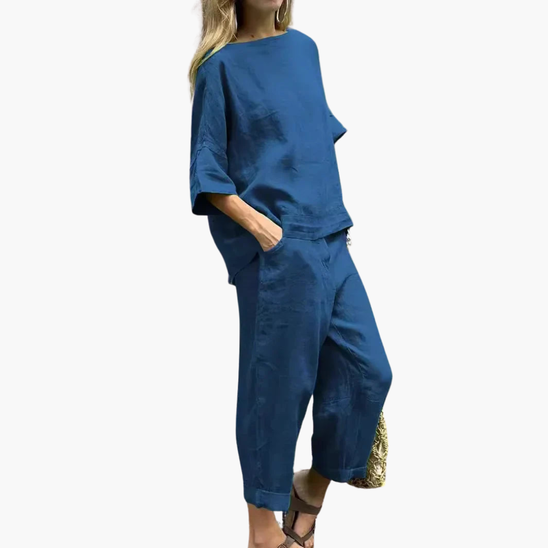 Ensemble Deux-Pièces Femme - Crop Top & Pantalon Court pour l'Été